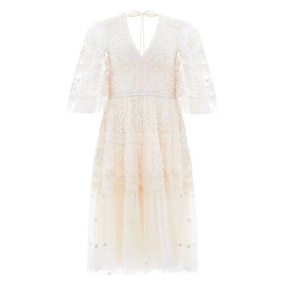 Needle & Thread Cream Lace Midi Dress - Picture 5 of 11